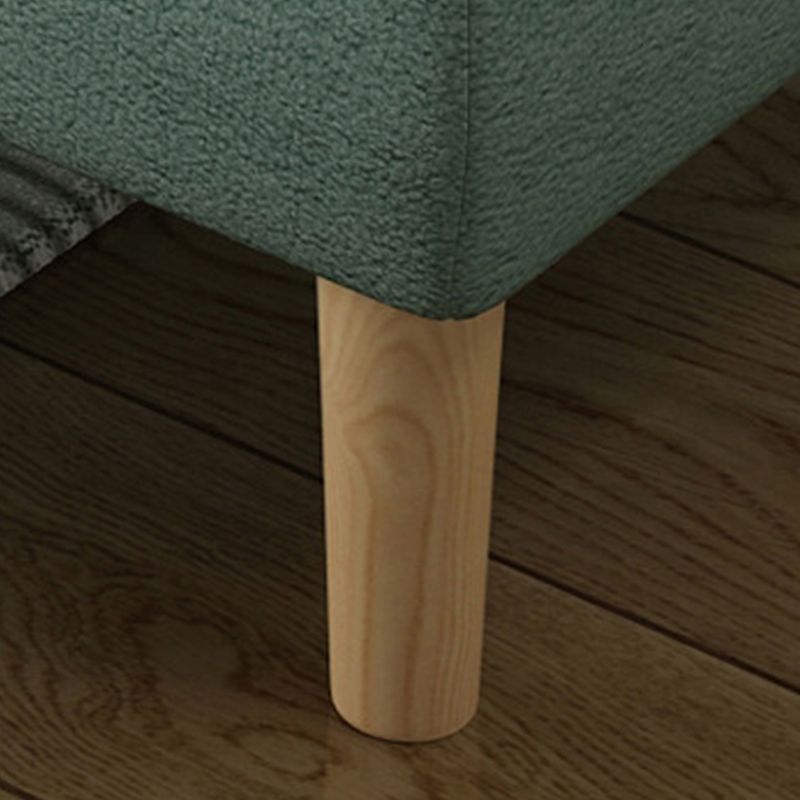 3/4 Seater 27.5"H Linen Solid Color Square Arm Sofa for Living Room