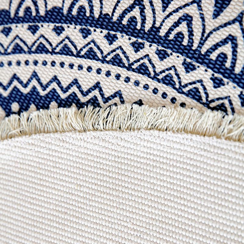 Nostalgia Moroccan Rug Classic Cotton Blend Rug Friendly Washable Carpet with Fringe for Home Decor
