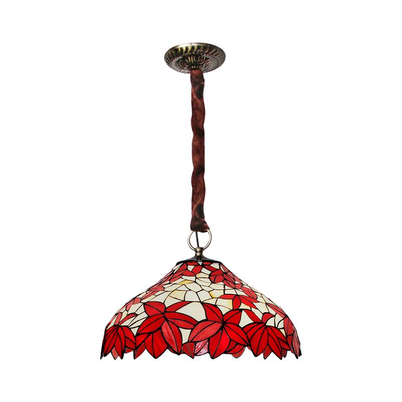 Taglie a mano in vetro a foglia a foglia a ciondolo a pendente vintage a 3 luci il lampadario di illuminazione