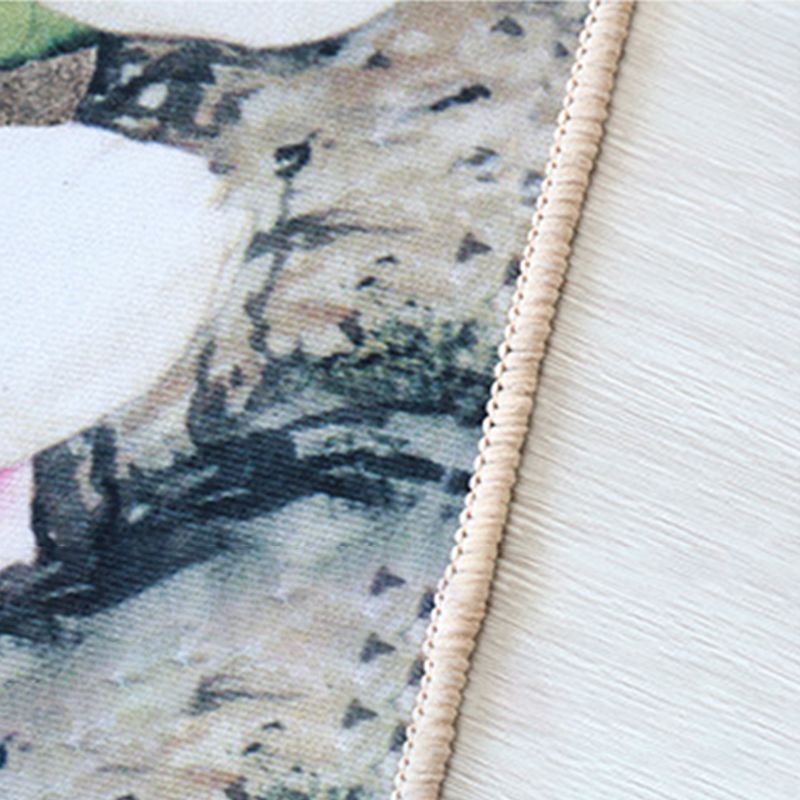 Multicolor Antique Printing Rug Polyester Shabby Chic Anti-Slip Backing Indoor Rug for Living Room