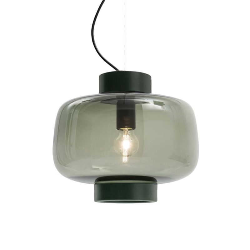 1 tête Bistro Pendante Light Vintage Black suspendu lampe à lampe à tambour à tambour