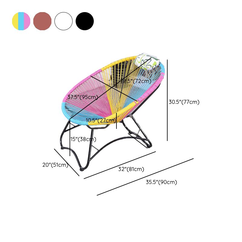 Iron Base Rocking Chair Lounge Simple Plastic Material Chair for Living Room