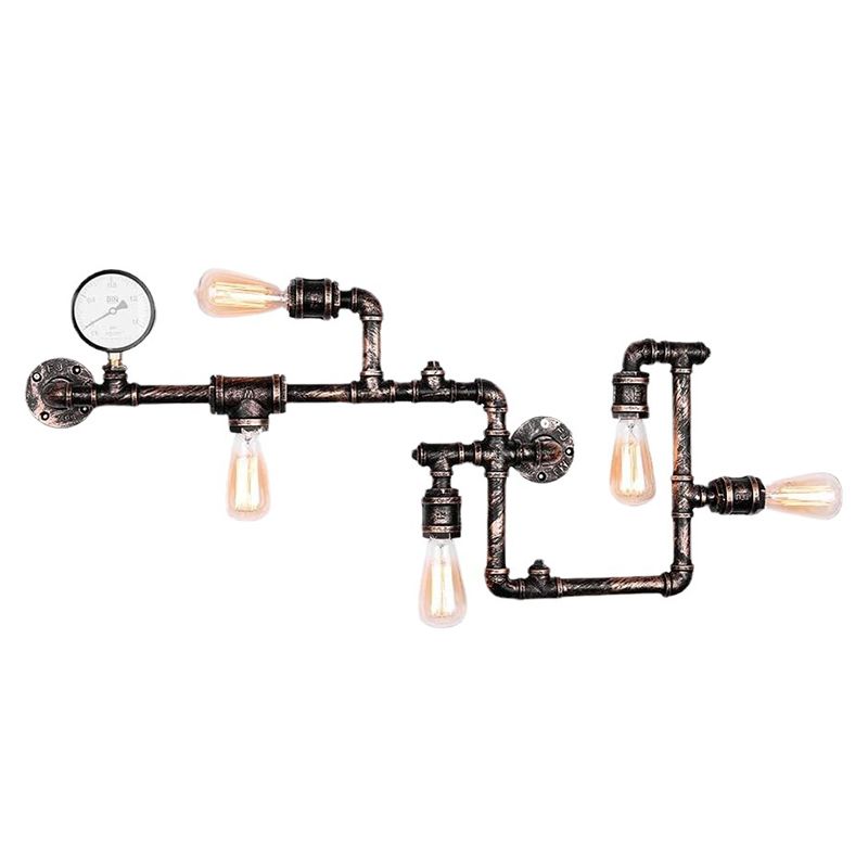 5 Leichtwerte verdrehte Pfeifenwandleuchten Industrial Loft Vintage Wall Lighting Ideen für Esszimmer
