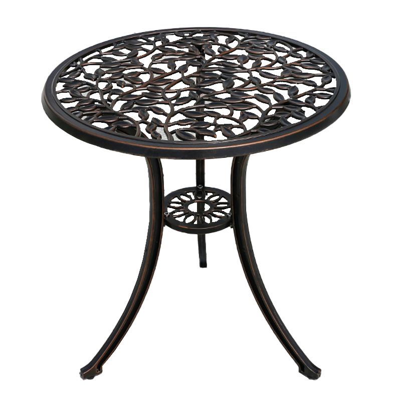 Modern Waterproof Geometric Courtyard Table Aluminum Frame Outdoor Table