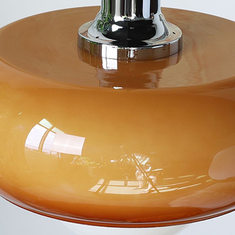 Nordic moderne 1-Light Pendant Light Drum Glass Prending Pendant Pendant Light for Bedroom