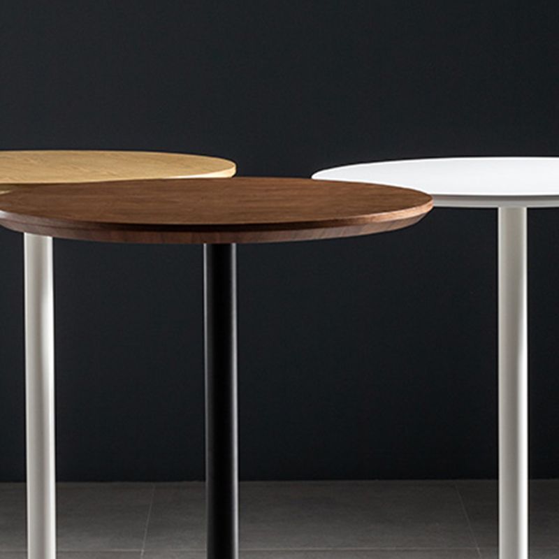 41.3"H Industrial Pedestal Pub Table Round Bistro Bar Solid Wood Table