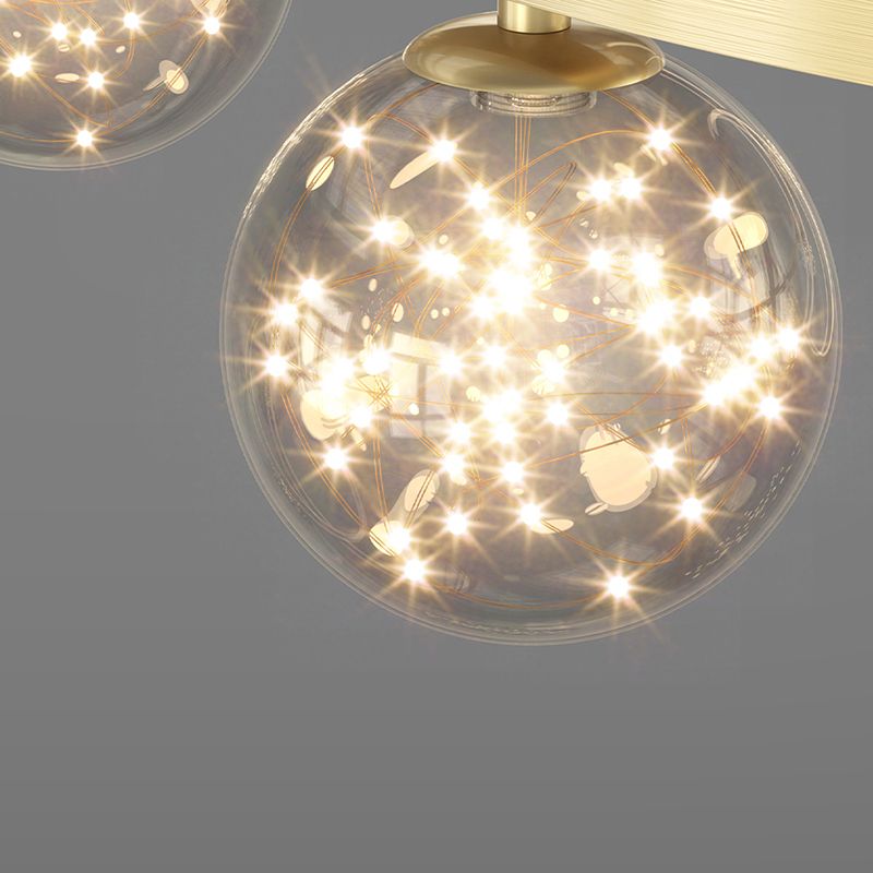 Moderne ring kroonluchter verlichtingsarmaturen multidichte restaurant hangende lamp met bol schaduw