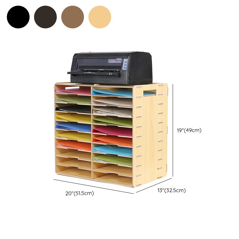 Contemporary Vertical Filing Cabinet Wooden Frame File Cabinet