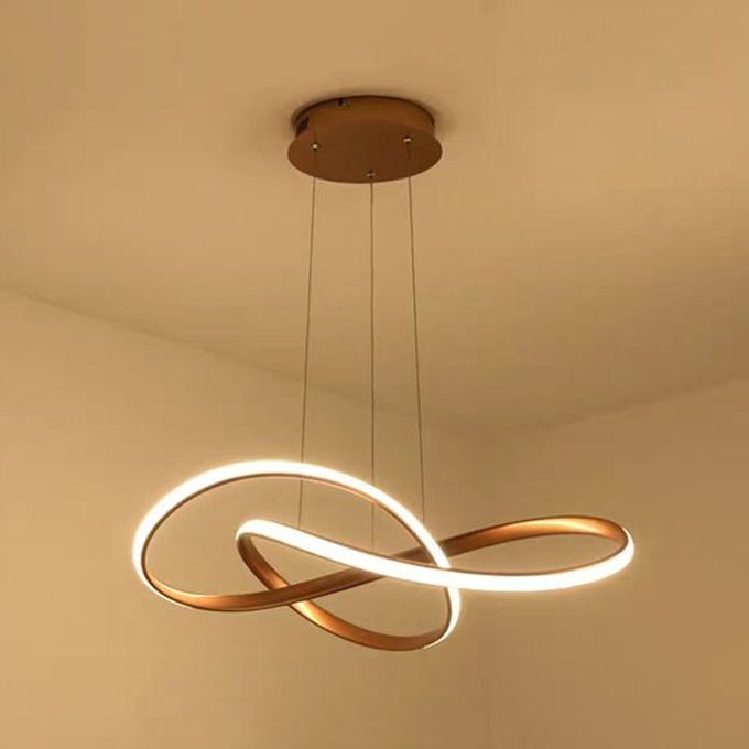 Nordic Linear Chandelier Single Light LED Chandelier Pendant for Living Room