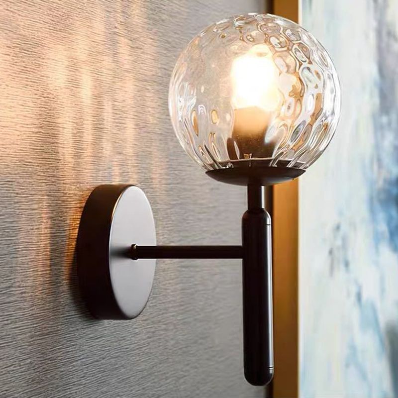 Lámpara de pared de sombra de pelota accesorios de iluminación de pared de lámpara de vidrio moderno