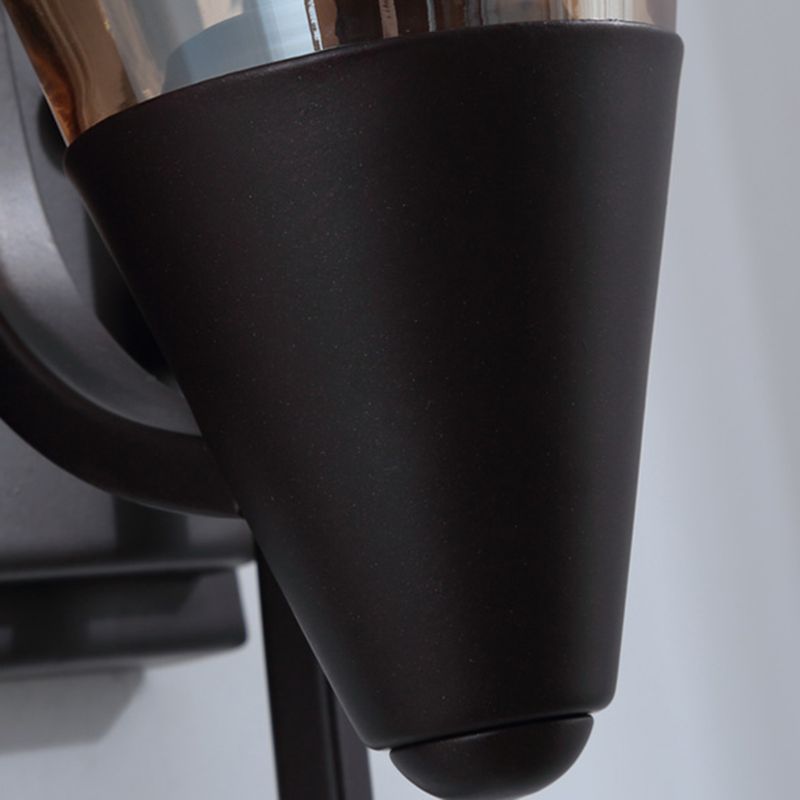 1 Light Cone Wall Mounted Light Fixture Industrial Style Glass Wall Lighting Ideas Lights