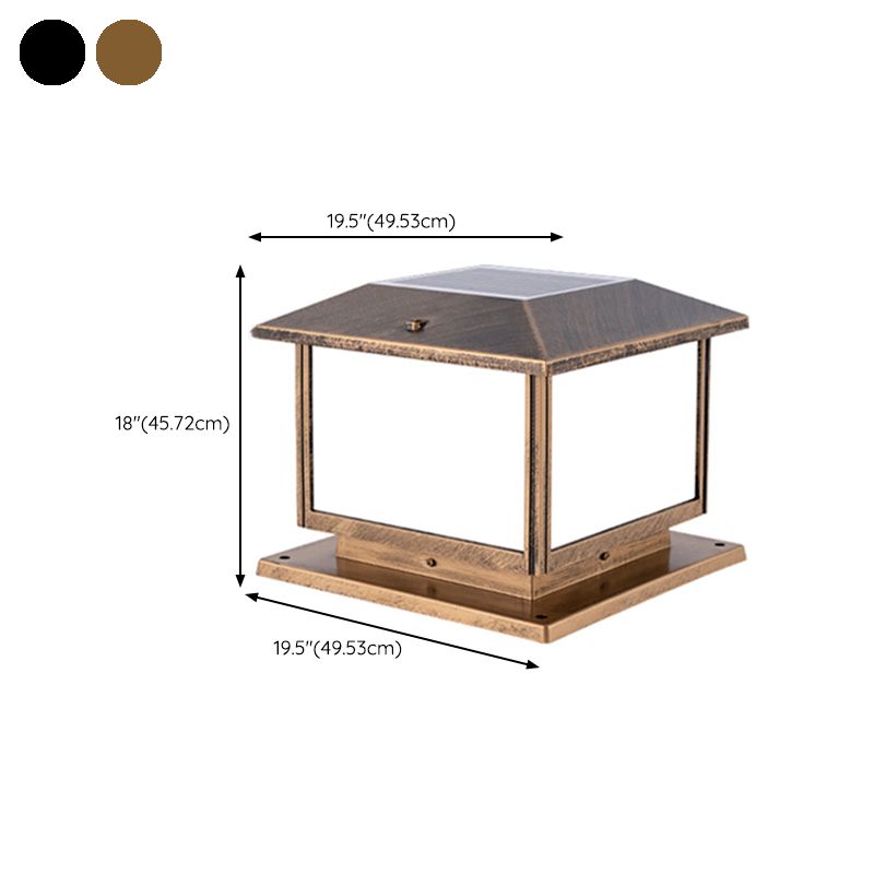 Contemporary Pillar Light Minimalist LED Solar Lighting Fixture for Garden