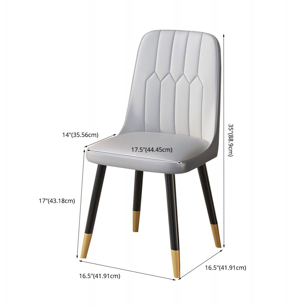 Traditional Sintered Stone Top Dining Set with 4 Black Metallic Legs for Dining Furniture