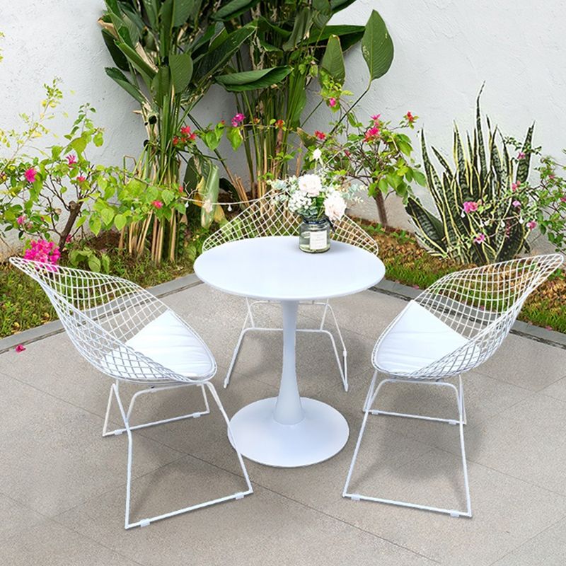 Rust Resistant Metal Side Chair Upholstered No Natural Variation Dining Side Chair