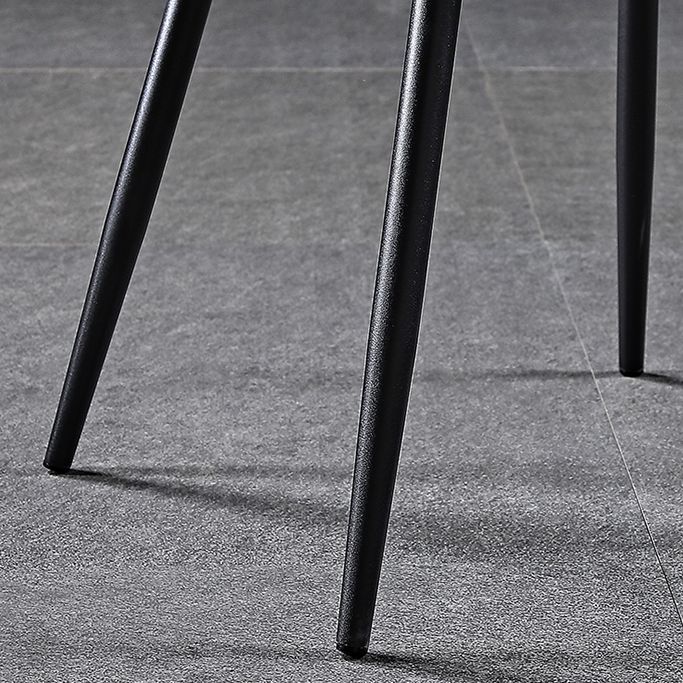 Metal industrial que cena la silla lateral sin brazos del Wingback del comedor de la silla lateral