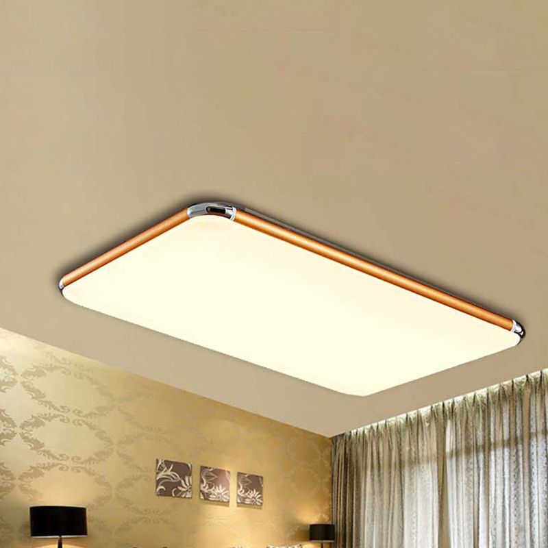 Ultradun vierkant/rechthoekig inbouwlicht Minimalistisch goud LED-plafondinbouw voor slaapkamer met acrylverspreider, 12"/18"/20,5" breed