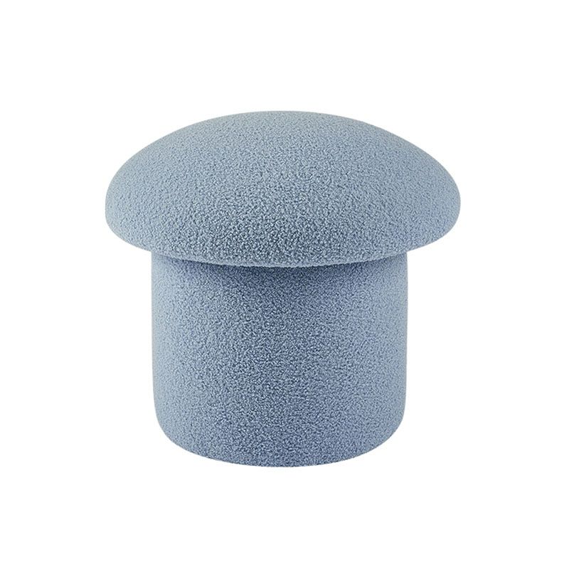 Solid Color Flannel Standard Stool Modern Style Simple Mushroom Stool