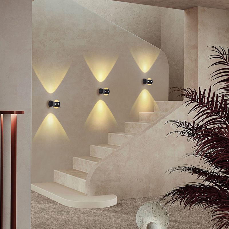 Modern Simple Aluminum Wall Light Circle Shape Rotatable Wall Lamp for Living Room