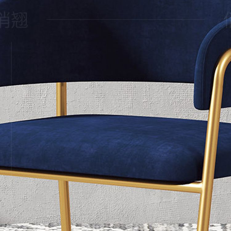 Chaise de salle à manger de cuisine en métal de style Glam, chaises latérales arrière ouvertes en cuivre