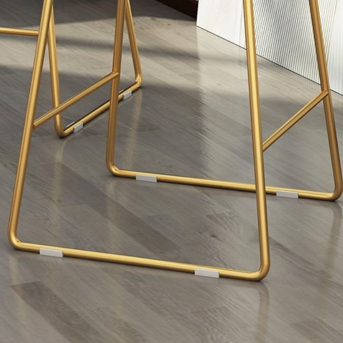 1/5 Pieces Glam Round Bar Table Set Bistro Set with White Faux Marble Top