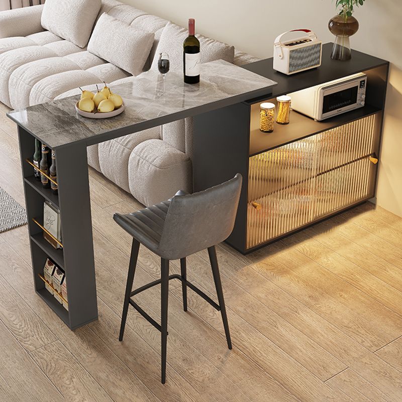 Modern 1/2/3 Pieces Stone Rectangular Bar Table Set for Living Room