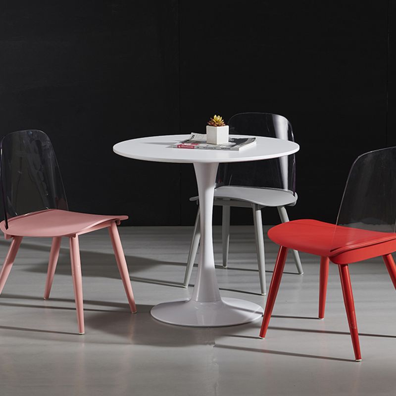 Round Dining Table Modern Tulip Base Fixed Table of Sintered Stone