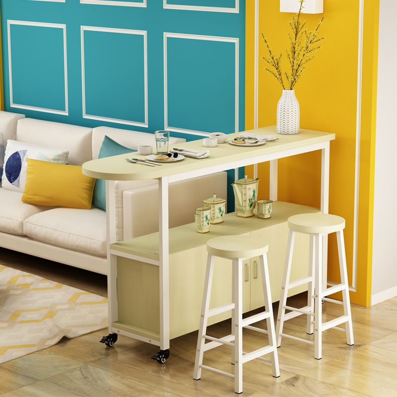 Modem & Contemporary Wood Specialty Bar Wine Table for Living Room