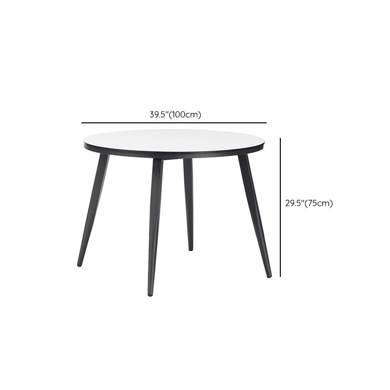 Contemporary 1/5/7 Pieces Metal Dining Set Stone Table Set for Outdoor