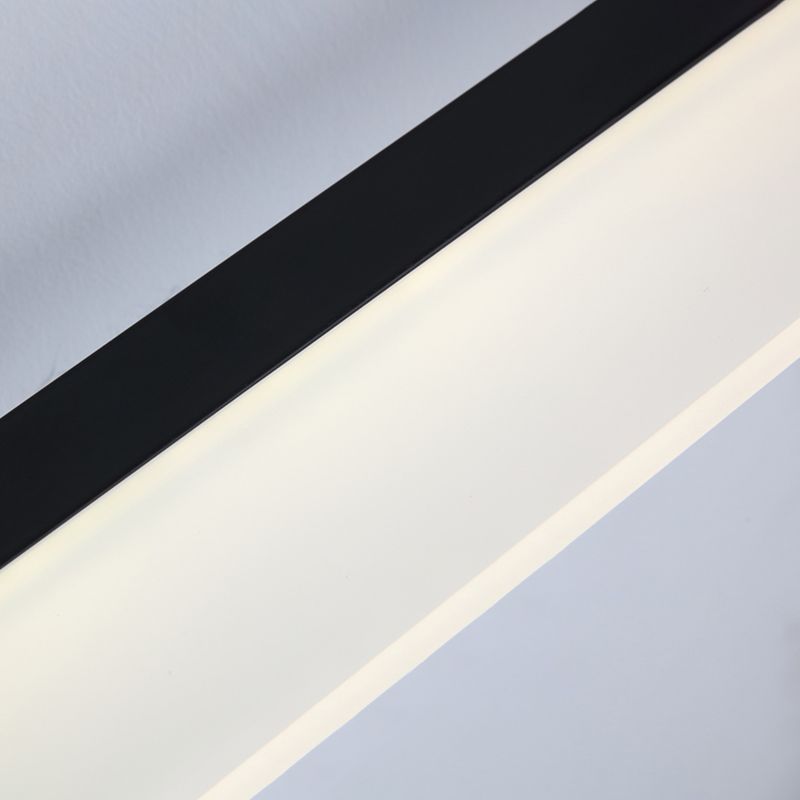 Application murale linéaire à LED noire dans la lampe murale en aluminium de style luxueux moderne avec nuance acrylique