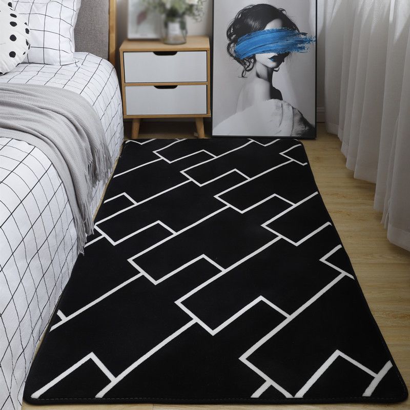 Eenvoud Zebra Patroon Tapijt Polyester Tapijt Petvriendelijk binnen tapijt voor woningdecoratie