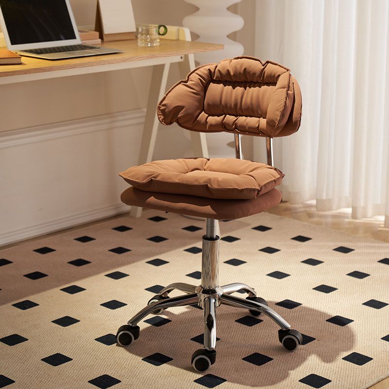 Scandinavian Metal Barstool Fabric Upholstered Counter Stool with Chrome Base