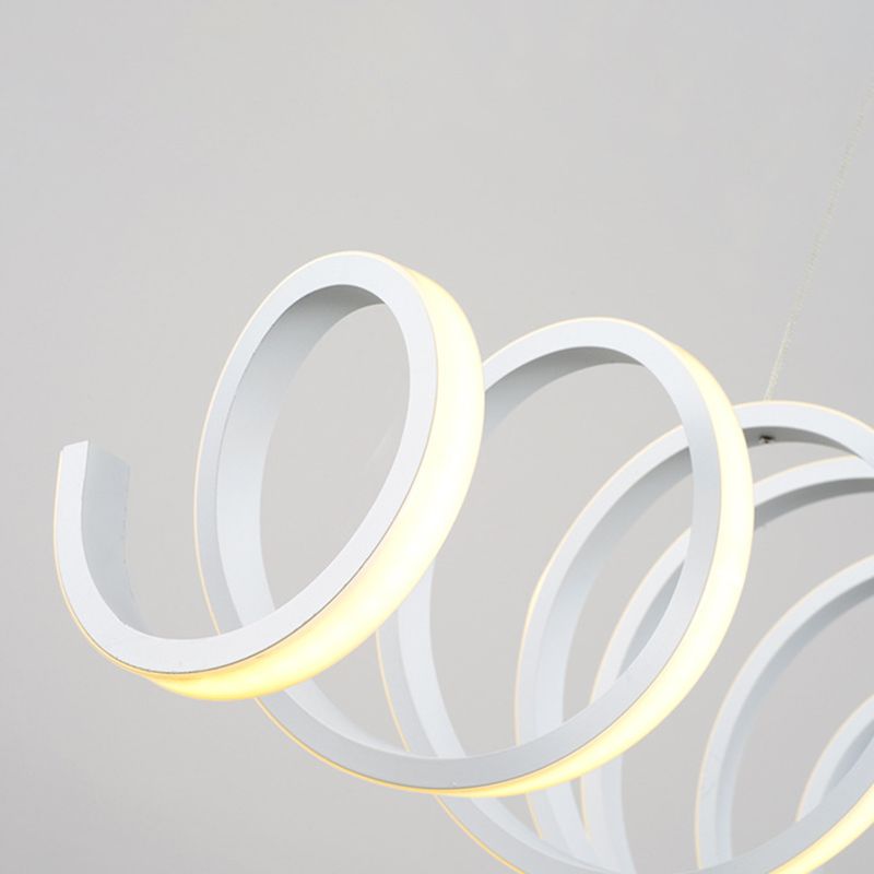 Linear Metal LED Island Light Fixture Modern Ceiling Pendant Light for Dining Room