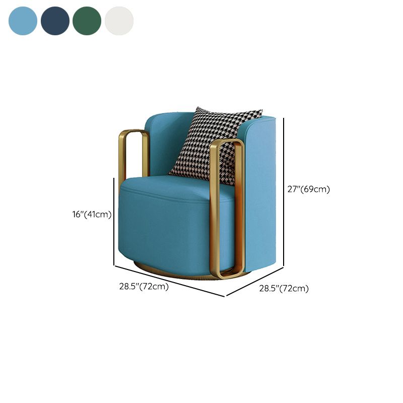 Glam Square Arms Armchair Solid Color Arms Included Armchair for Living Room