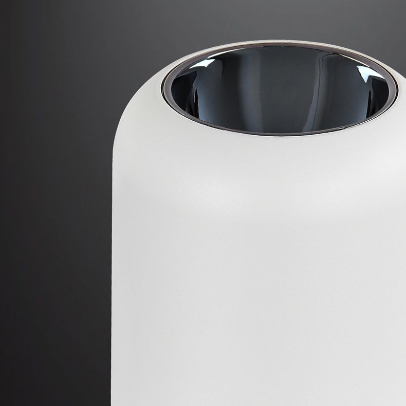 Lámpara de techo LED con forma de cilindro, montaje empotrado de 1 luz de aluminio moderno para hotel de pasillo