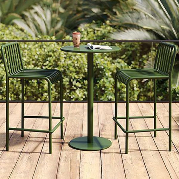 Modern Outdoor Bar Height Set 1/2/3/4 Pcs Metal Matte Finish Bar Set