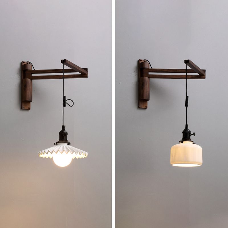 Modern Creative Wall Light Porcelain Bedside Wall Sconce Light for Bedroom