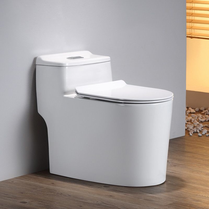 Siphon Jet Porcelain Toilet Bowl One-Piece Toilet Floor Mounted Urine Toilet