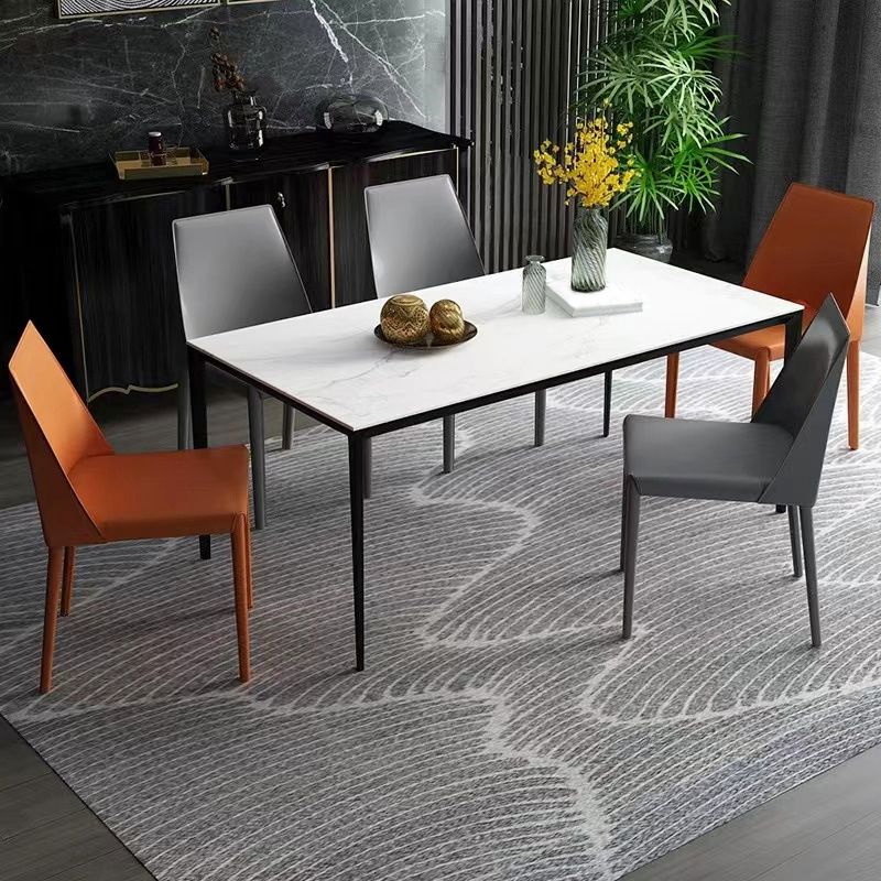 Medieval Modern Dining Table Stone 4 Legs Dinette Table for Kitchen