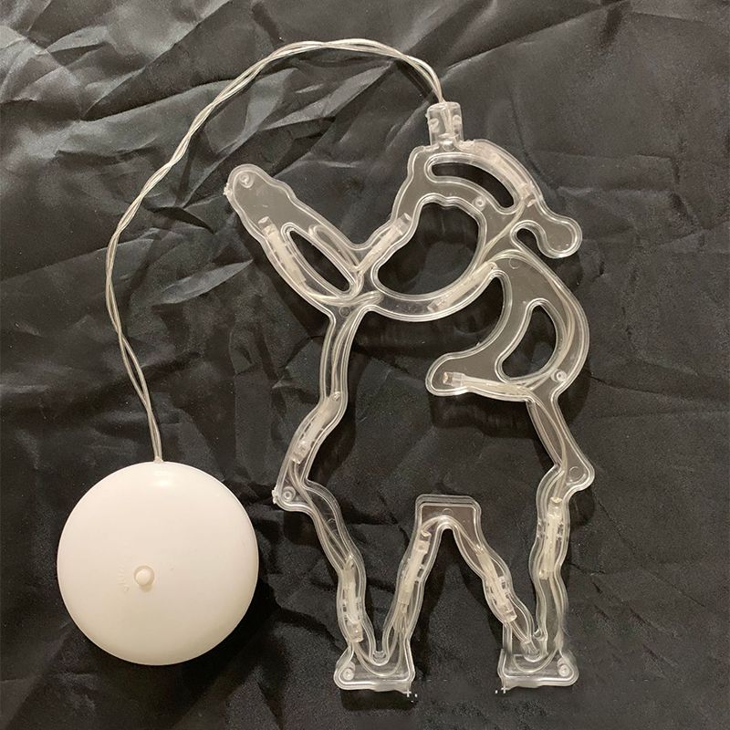 Christmas LED String Lights in Modern Creative Style White Plastic Decorative Lamp with Sucker
