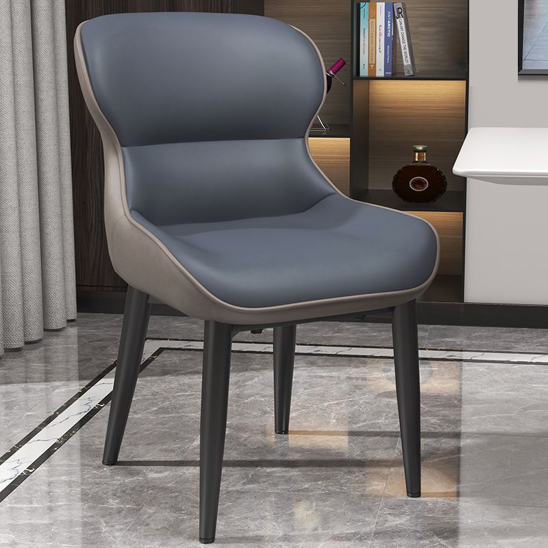 Sillas de comedor estilo moderno Sillones orejeros con patas de metal
