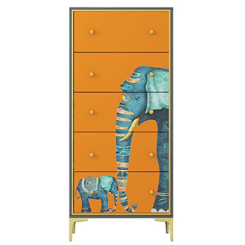 Glam Vertical Storage Chest Wooden Lingerie Chest with Drawers