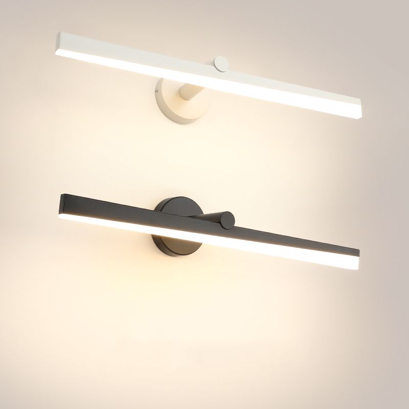 Minimalisme 1-Light LED Murce Murce Metal Mur Linet Mur moulé pour la salle de bain