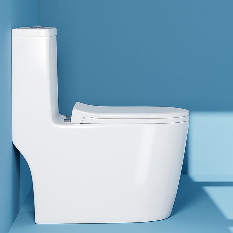 Modern White One Piece Flush Toilet Floor Mounted Toilet Bowl for Bathroom