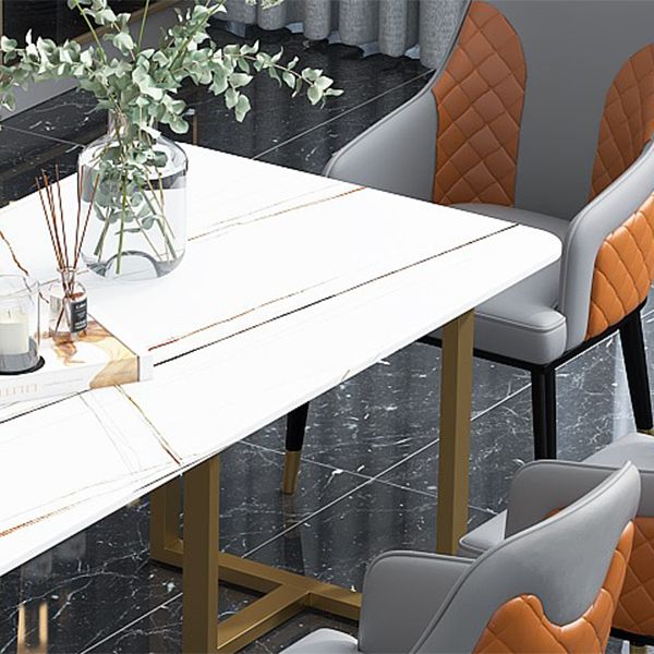 Mesa de comedor de rectángulo de lujo tradicional mesa de doble pedestal