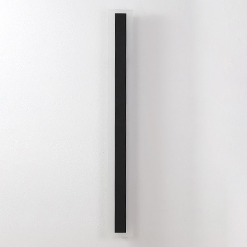 Metall Linearer Schatten Wandleuchten Moderner Stil ein leichtem Lichtmontage Licht in Schwarz