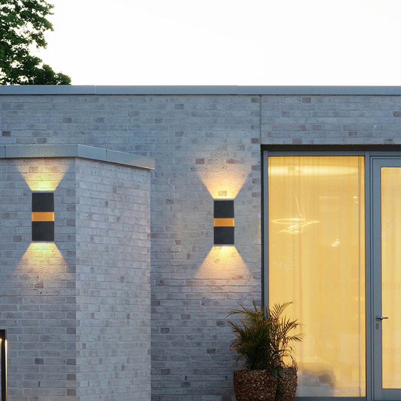 Rechteckige Aluminium im Freien LED LED Wandleuchte IP65 wasserdichte modern