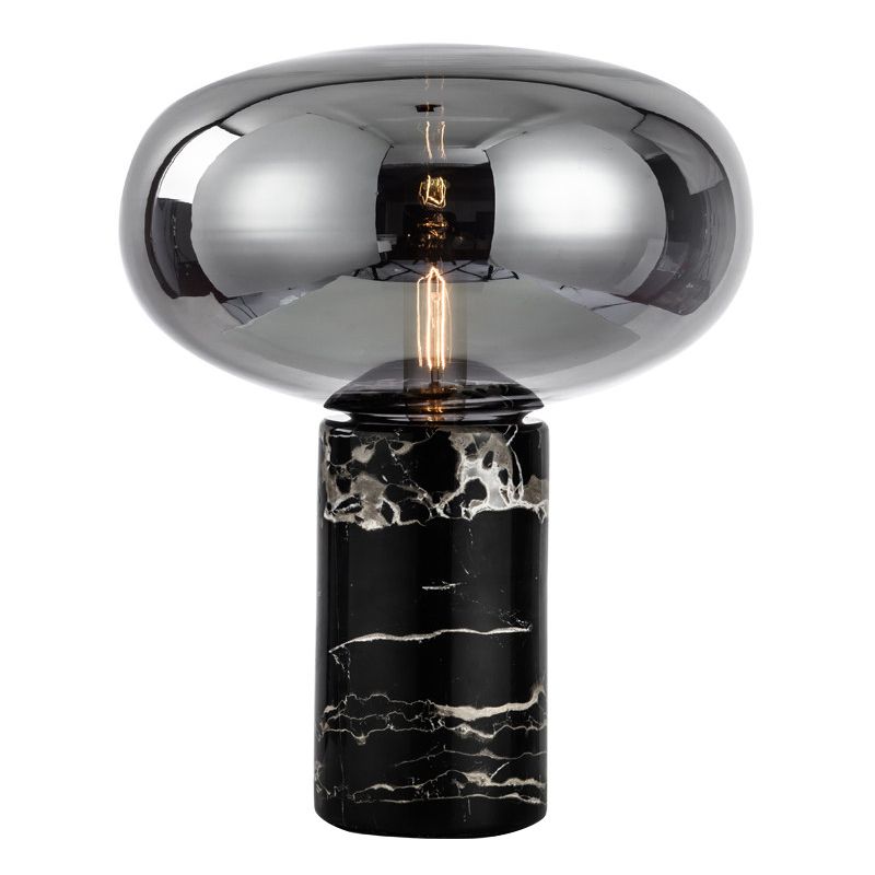 Lámpara de mesa de vidrio de humo de ellipse/vaso ámbar