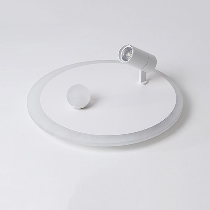 Plafonnier encastré à LED blanc, luminaire de plafond simple avec spots
