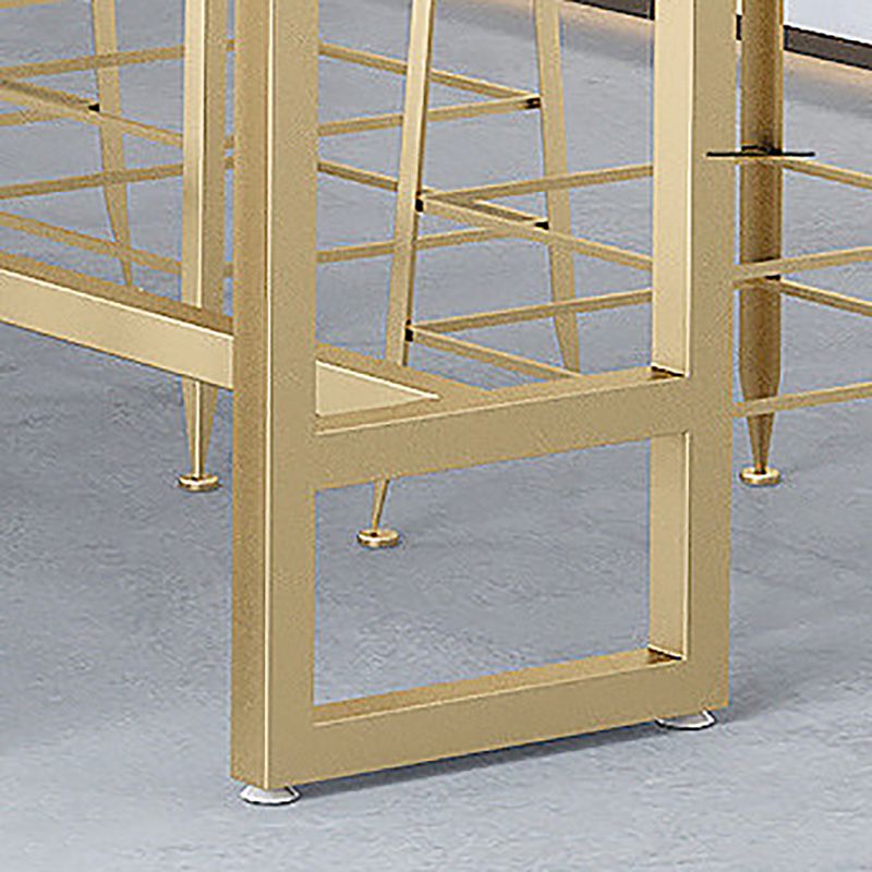 Rectangle Sintered Stone Bar Table Trestle Base Dining Table for Kitchen Living Room