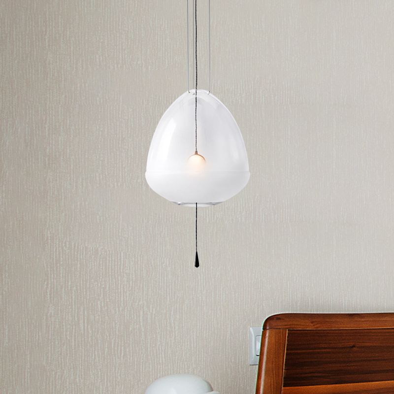 Elliptische Nachtheizbeleuchtung klare gefrostete Glas 1-Kopf-einfache Deckenhängung Lampe